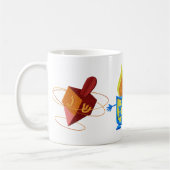 Glückliche Chanukka-Tasse Kaffeetasse (Links)