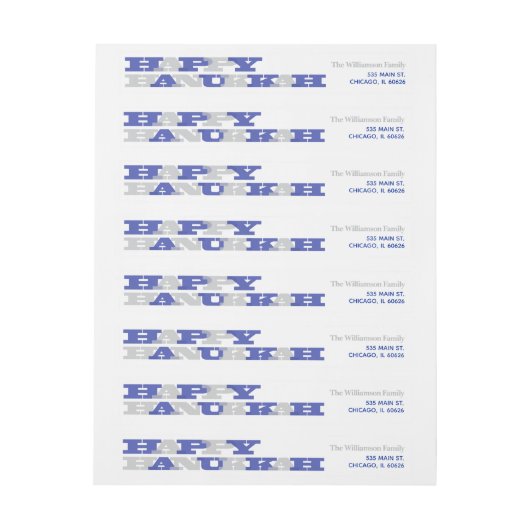 Glückliche Chanukka-Typografie (Bogen)