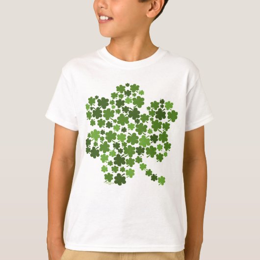 Glückliche Charme-Kleeblätter T-Shirt (Vorderseite)