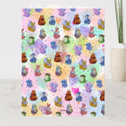 Glückliche Charms Karte (Rückseite)