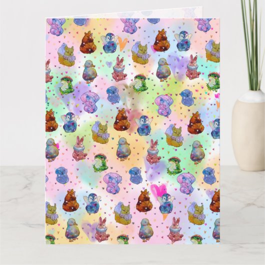 Glückliche Charms Karte (Vorderseite)