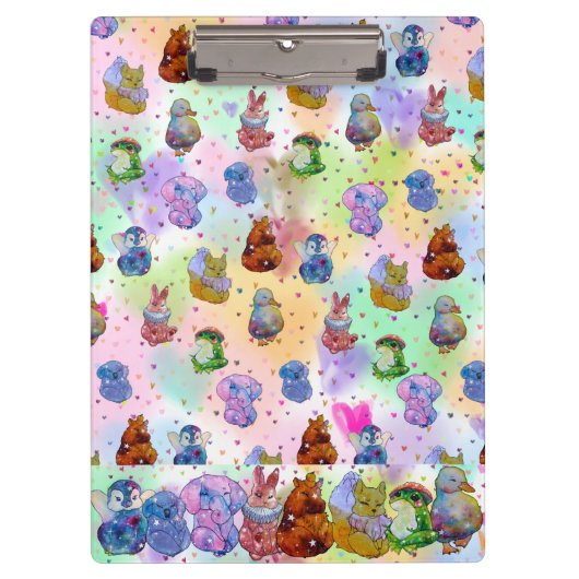 Glückliche Charms Klemmbrett (Vorderseite)