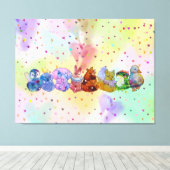 Glückliche Charms Leinwanddruck (Insitu (Holzboden))