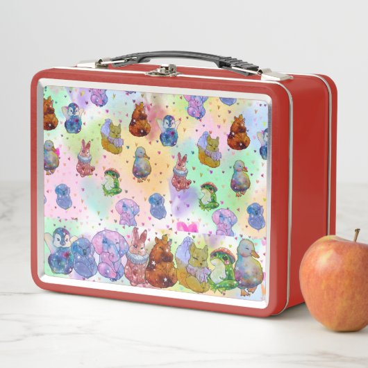 Glückliche Charms Metall Brotdose (Beispiel)