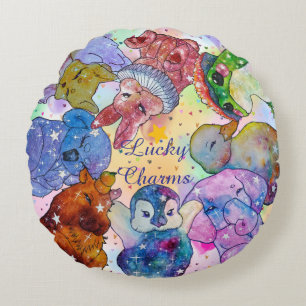 Glückliche Charms Rundes Kissen