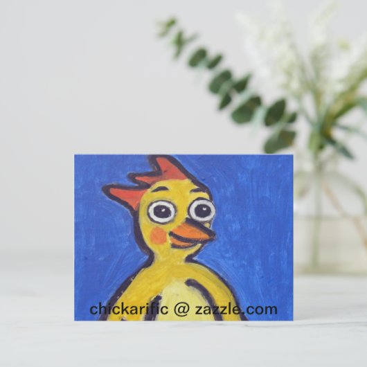 Glückliche Chickarific Postkarte (Stehend Vorderseite)