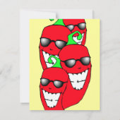 Glückliche Chile Chile Pepper Ristra PARTY EINLADU Einladung (Rückseite)