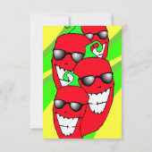 Glückliche Chile Pepper Ristra Chile Paprikaschote Einladung (Rückseite)