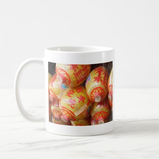 Glückliche chinesische Papierlaternen Kaffeetasse (Links)