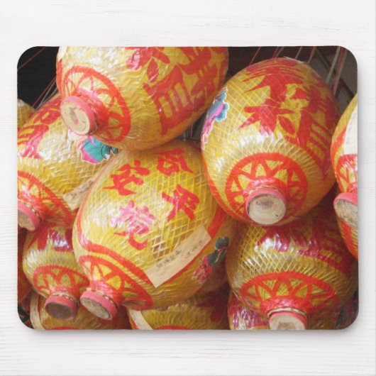 Glückliche chinesische Papierlaternen Mousepad (Vorne)