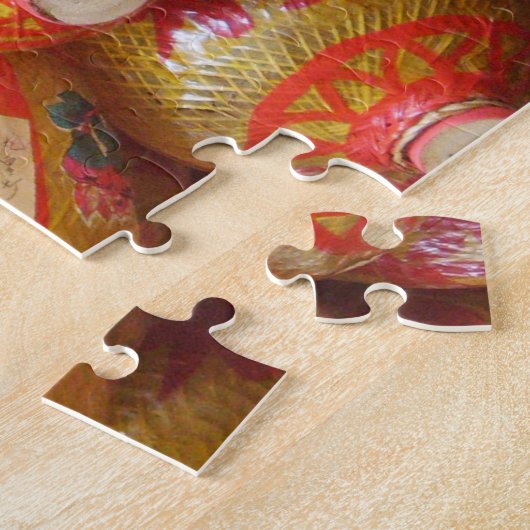 Glückliche chinesische Papierlaternen Puzzle (Seite)