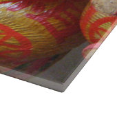 Glückliche chinesische Papierlaternen Schneidebrett (Ecke)