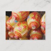 Glückliche chinesische Papierlaternen Visitenkarte (Rückseite)