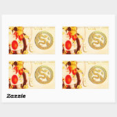 Glückliche chinesische Schlange Neujahr 2025 VRS Rechteckiger Aufkleber (Blatt)