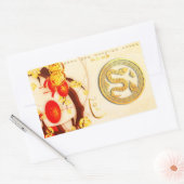 Glückliche chinesische Schlange Neujahr 2025 VRS Rechteckiger Aufkleber (Umschlag)