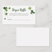 Glückliche Clover Kleeblatt Irish Diaper Raffle Ti Begleitkarte (Vorne/Hinten)