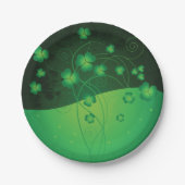 Glückliche Clover Paper-Teller Pappteller (Vorderseite)