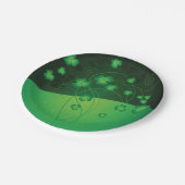 Glückliche Clover Paper-Teller Pappteller (Schrägansicht)