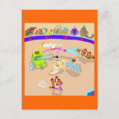 Glückliche Clowns Postkarte (Vorderseite)