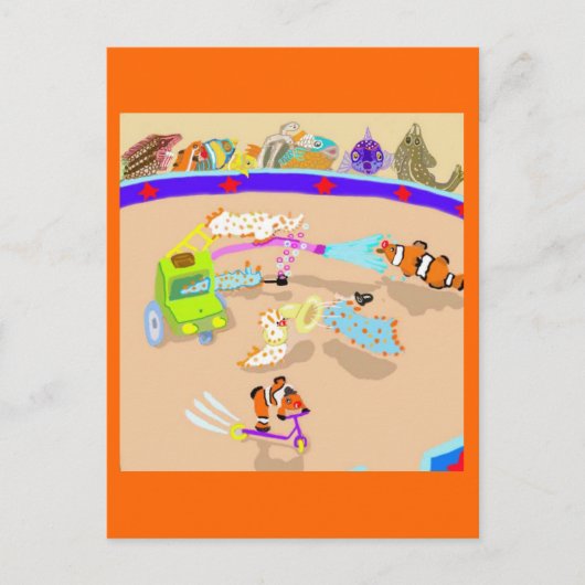 Glückliche Clowns Postkarte (Vorderseite)