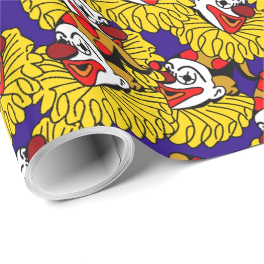 Glückliche Clowns überall Geschenkpapier (Rolleneckpunkt)