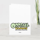 Glückliche Comic-Gruß-Karte Karte (Rückseite)