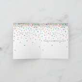 Glückliche Confetti-Punkte danken Ihnen Dankeskarte (Innenseite)