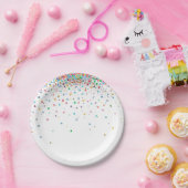 Glückliche Confetti-Punkte Pappteller (Party)