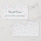 Glückliche Confetti-Punkte Visitenkarte (Vorne/Hinten)