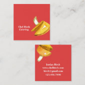 Glückliche Cookies Rotes Kochen Quadratische Visitenkarte (Vorne/Hinten)