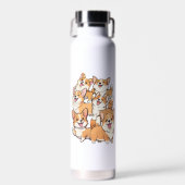 glückliche Corgi-Hunde Trinkflasche (Vorne)