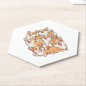 glückliche Corgi-Hunde Untersetzer (angewinkelt)
