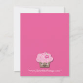 Glückliche Cupcake Geburtstagsparty Einladung (Rückseite)
