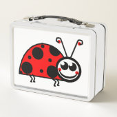 Glückliche Dame Bug Metall Lunch Box (Rückseite)