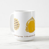 Glückliche Danksager und die Türkei dankbare Tasse (Vorderseite Links)