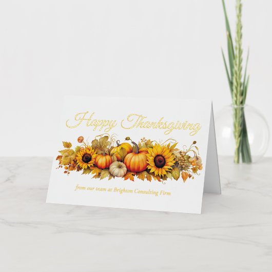 glückliche Danksagung Pumpkins Custom Company Gold (Vorderseite)