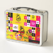 Glückliche defekte Metall-Lunchbox Metall Brotdose (Rückseite)
