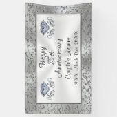 Glückliche Dekorationen zum 75. Hochzeitstag Banner (Vertikal)