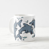 Glückliche Delphin-Tasse Kaffeetasse (Vorderseite Links)