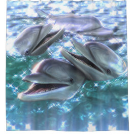 Glückliche Delphine Duschvorhang