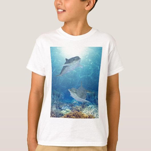 glückliche Delphine T-Shirt (Vorderseite)
