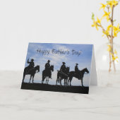 Glückliche der Vatertags-Cowboygrußkarte Karte (Gelbe Blume)