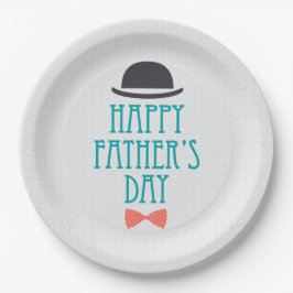 Glückliche der Vatertags-Hut-u. der Pappteller