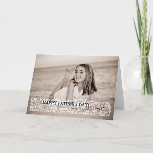 Glückliche der Vatertags-Superlative Karte (Vorderseite)