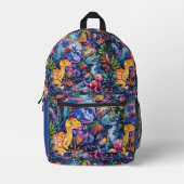 Glückliche Dinosaurier  Bedruckter Rucksack (Vorderseite)