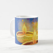 Glückliche Diwali aufschlussreiche Kerzen Kaffeetasse (Vorderseite Links)