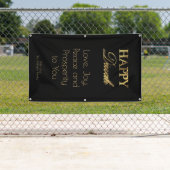 Glückliche Diwali elegante schwarze Banner (Insitu)