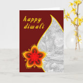 glückliche diwali Fotokarte: helles Fenster Karte (Gelbe Blume)