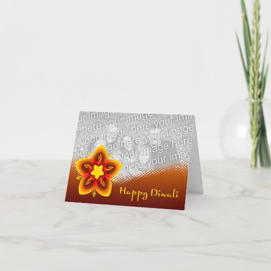 glückliche diwali Fotokarte Karte (Vorderseite)