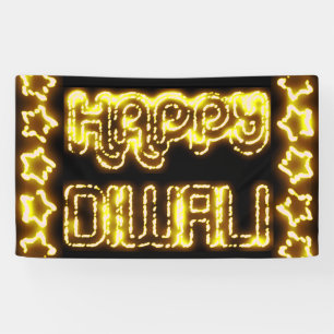 Glückliche Diwali gelbe goldene Banner